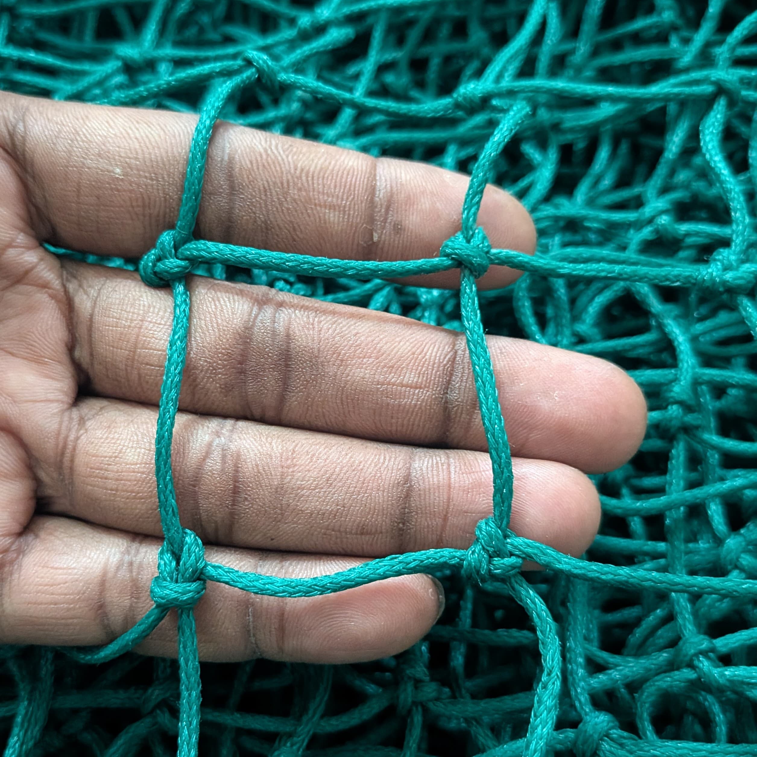 2.5mm HDPE Braided Box Cricket Net 45mm Dark Green